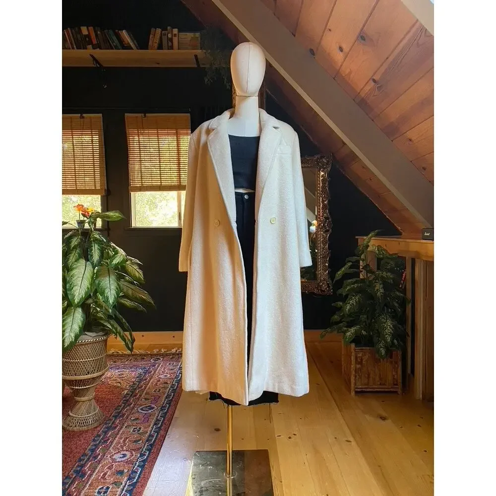 Cream Wool Coat Vintage